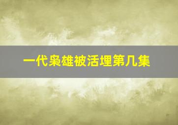 一代枭雄被活埋第几集