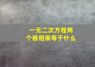 一元二次方程两个根相乘等于什么