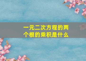 一元二次方程的两个根的乘积是什么