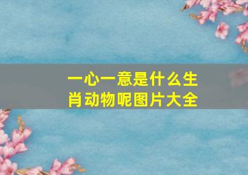 一心一意是什么生肖动物呢图片大全