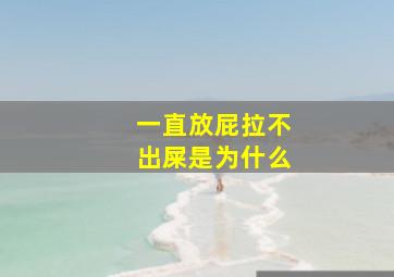 一直放屁拉不出屎是为什么