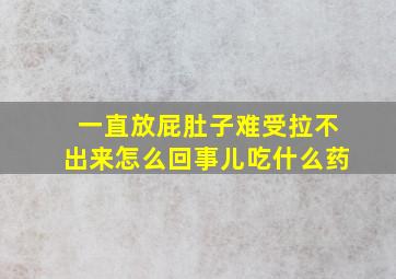 一直放屁肚子难受拉不出来怎么回事儿吃什么药