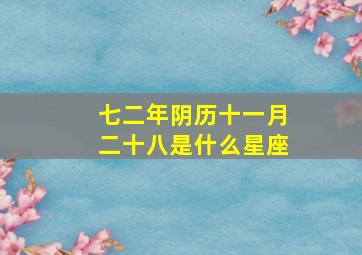 七二年阴历十一月二十八是什么星座