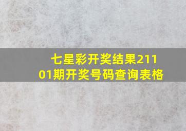 七星彩开奖结果21101期开奖号码查询表格