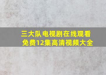 三大队电视剧在线观看免费12集高清视频大全