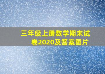 三年级上册数学期末试卷2020及答案图片