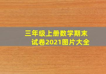 三年级上册数学期末试卷2021图片大全