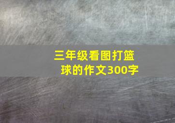 三年级看图打篮球的作文300字