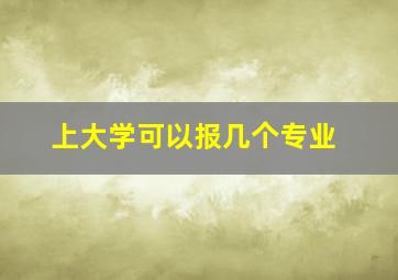 上大学可以报几个专业