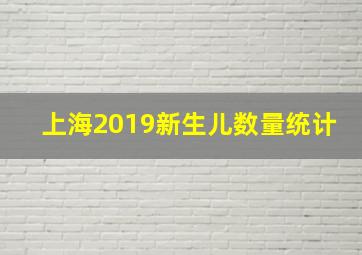 上海2019新生儿数量统计