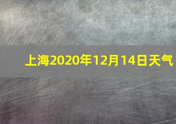 上海2020年12月14日天气