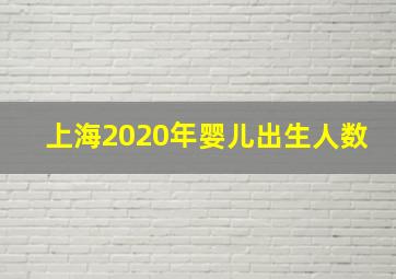 上海2020年婴儿出生人数