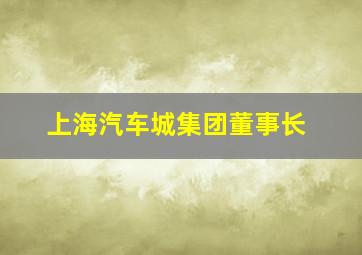 上海汽车城集团董事长