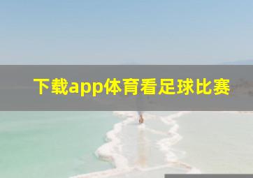 下载app体育看足球比赛