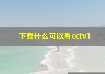 下载什么可以看cctv1