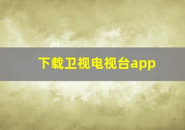 下载卫视电视台app