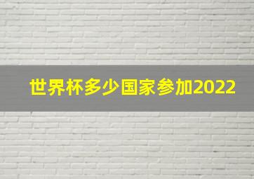 世界杯多少国家参加2022