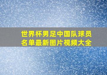 世界杯男足中国队球员名单最新图片视频大全