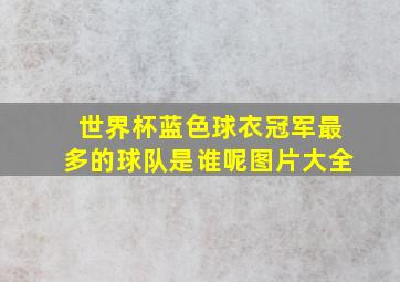 世界杯蓝色球衣冠军最多的球队是谁呢图片大全