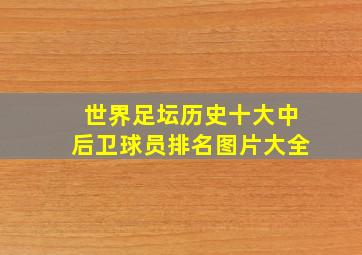 世界足坛历史十大中后卫球员排名图片大全