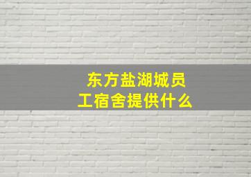 东方盐湖城员工宿舍提供什么