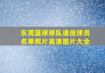 东莞篮球球队退役球员名单照片高清图片大全