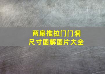 两扇推拉门门洞尺寸图解图片大全