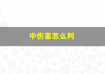 中伤害怎么判