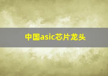 中国asic芯片龙头