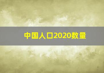 中国人口2020数量