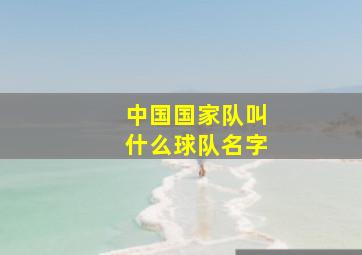 中国国家队叫什么球队名字