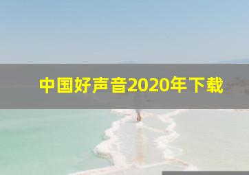 中国好声音2020年下载