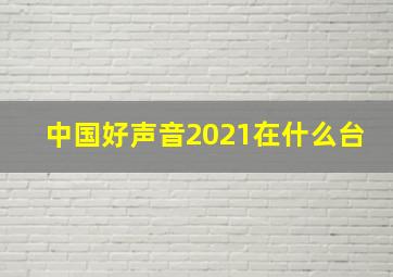 中国好声音2021在什么台