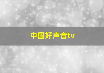 中国好声音tv