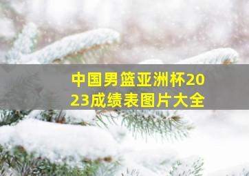 中国男篮亚洲杯2023成绩表图片大全