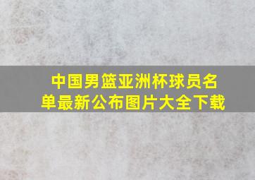 中国男篮亚洲杯球员名单最新公布图片大全下载