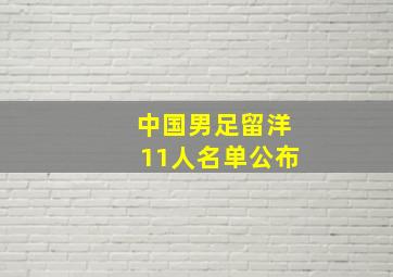 中国男足留洋11人名单公布