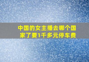 中国的女主播去哪个国家了要1千多元停车费