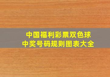 中国福利彩票双色球中奖号码规则图表大全