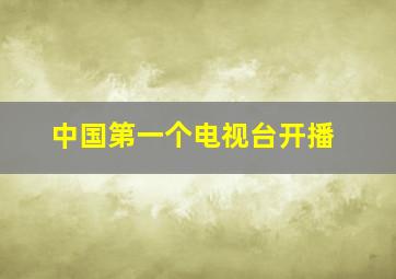 中国第一个电视台开播