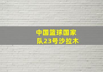 中国篮球国家队23号沙拉木