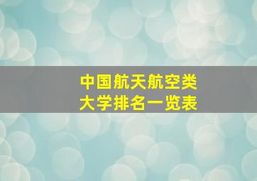 中国航天航空类大学排名一览表