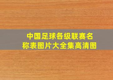 中国足球各级联赛名称表图片大全集高清图