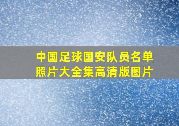 中国足球国安队员名单照片大全集高清版图片