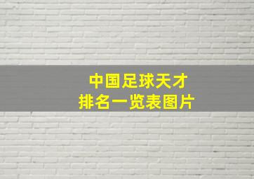 中国足球天才排名一览表图片