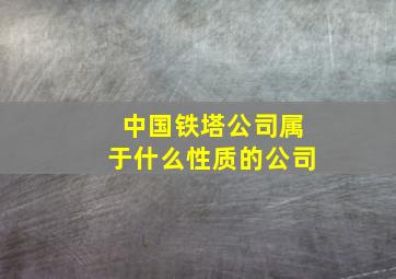 中国铁塔公司属于什么性质的公司