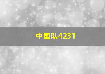 中国队4231