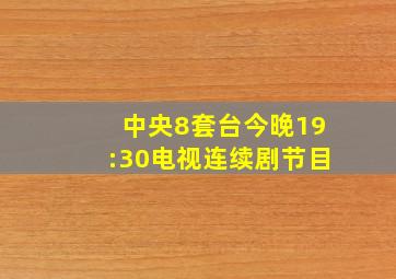 中央8套台今晚19:30电视连续剧节目