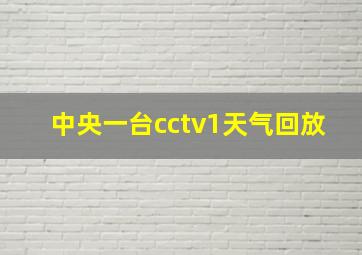 中央一台cctv1天气回放