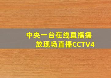 中央一台在线直播播放现场直播CCTV4